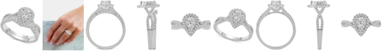 Macy's Diamond Teardrop Cluster Bridal Set (3/4 ct. t.w.) in 14k White, Yellow or Rose Gold